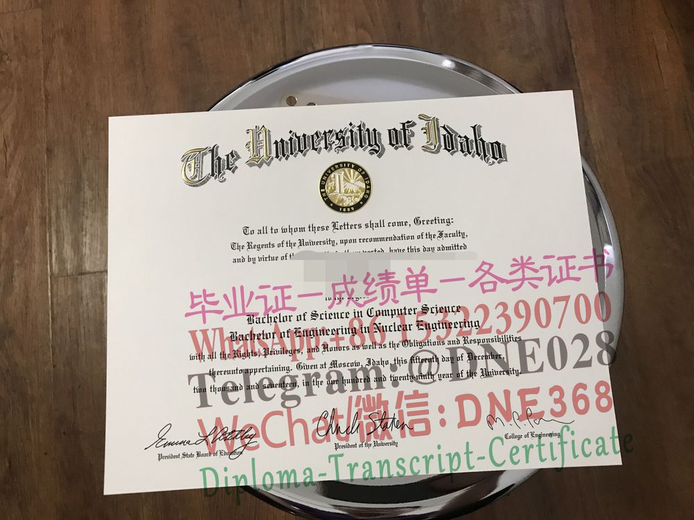 美国爱达荷大学毕业证样本